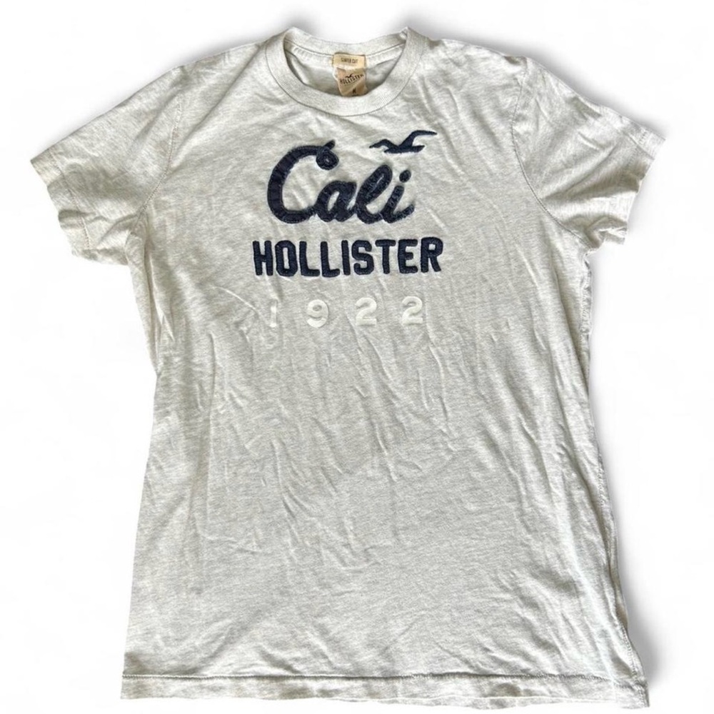 Hollister Light Gray Surfer Cut Tee